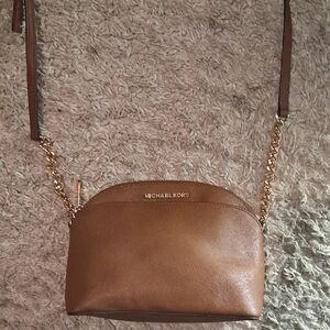 Michael Kors Tan Crossbody Bag with Gold Chain
